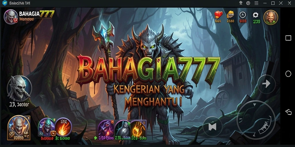 Tampilan gameplay mengerikan di BAHAGIA777 dengan suasana mencekam.