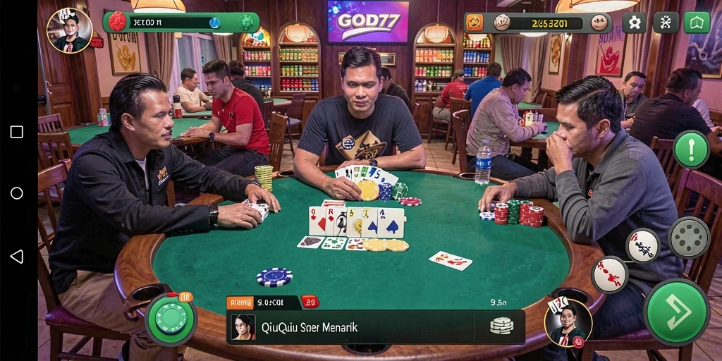 Tampilan gameplay seru dalam aplikasi GOD77.