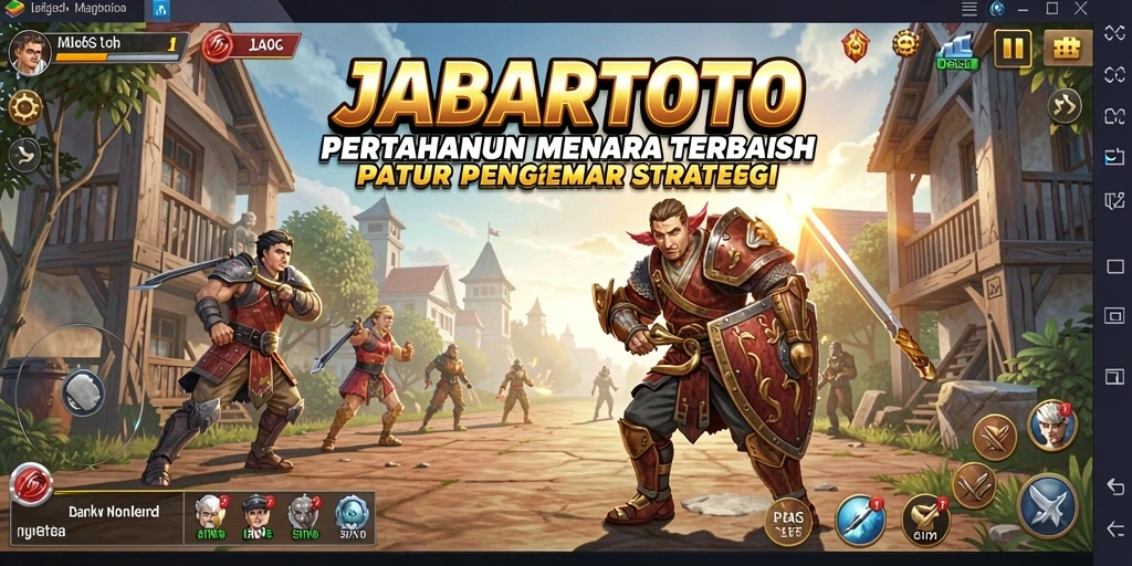 Tampilan gameplay <strong>JABARTOTO</strong> yang intens dan penuh strategi Tower Defense.
