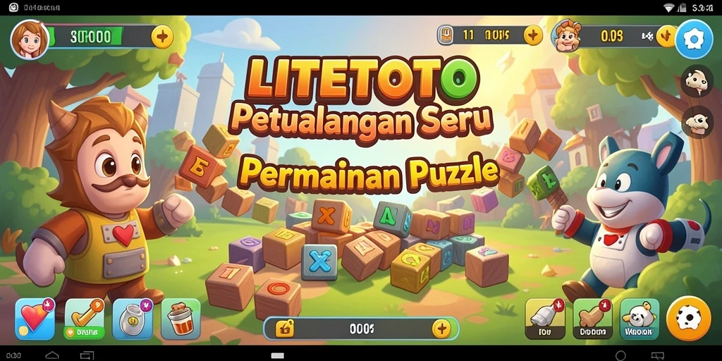 Tampilan gameplay LITETOTO yang penuh warna dan menantang.