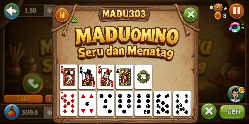 Tampilan gameplay seru dari MADU303 dengan grafis menawan.