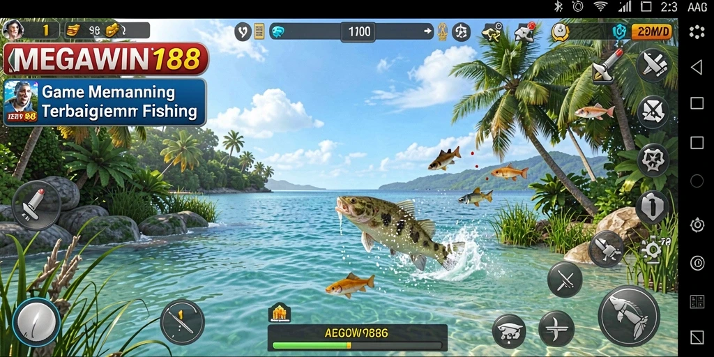 Tangkapan ikan yang spektakuler dalam gameplay MEGAWIN188.