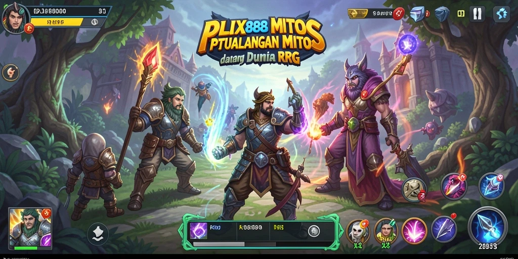 Tampilan menakjubkan dari gameplay RPG OLX888.