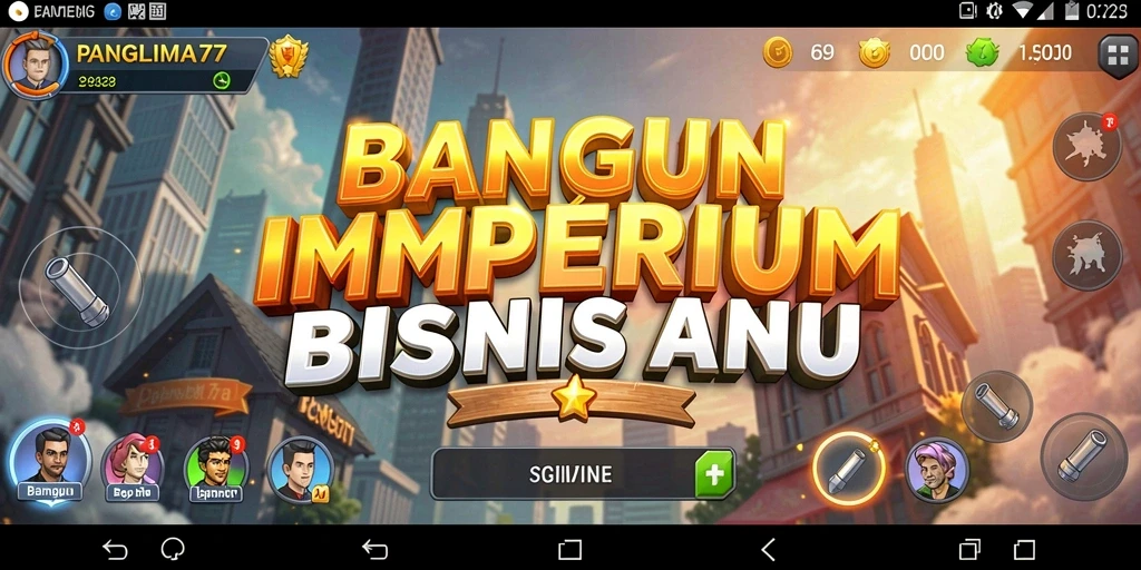 Screenshot menunjukkan gameplay menarik dan interaktif dari PANGLIMA77.