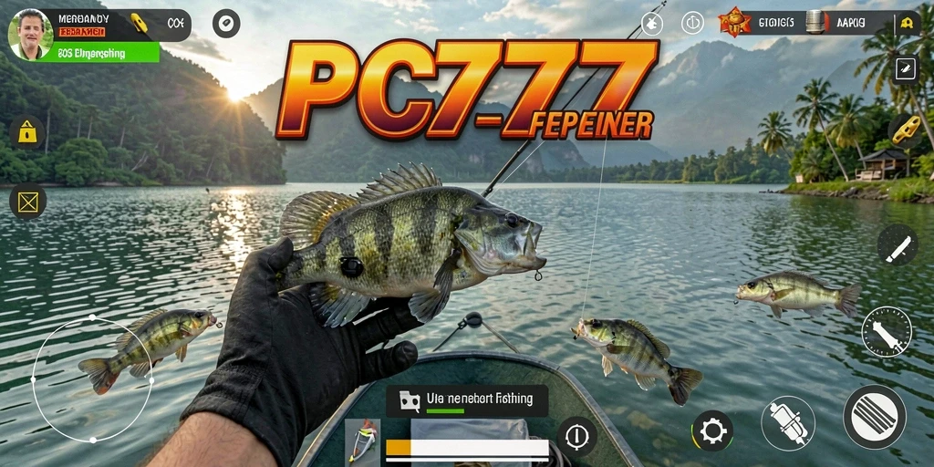 Tampilan gameplay seru dari PC777 dalam menangkap ikan.