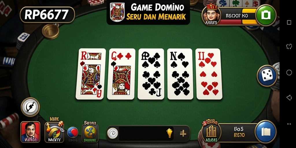 Screenshot gameplay seru dari permainan Domino RP6677.