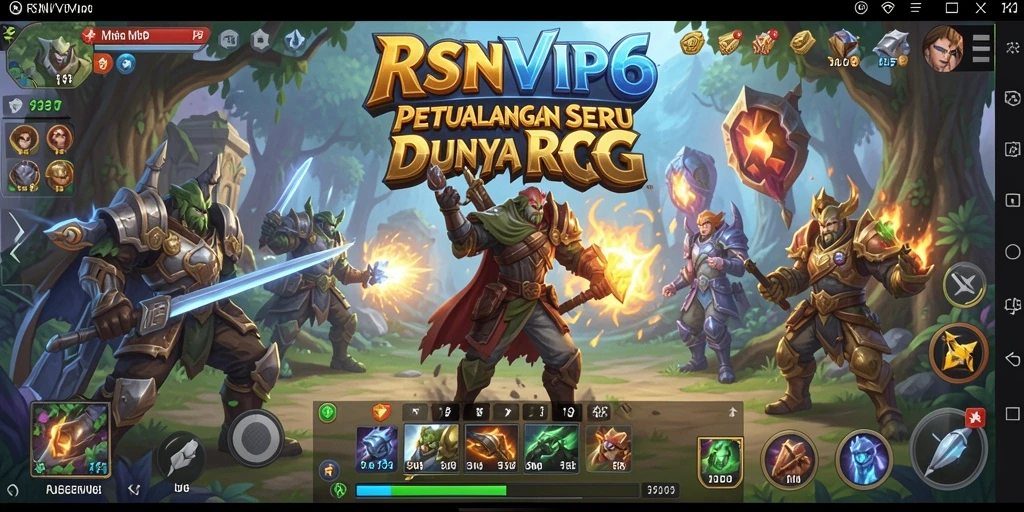 Tangkapan layar RSNVIP6 menampilkan aksi seru dalam pertarungan RPG.