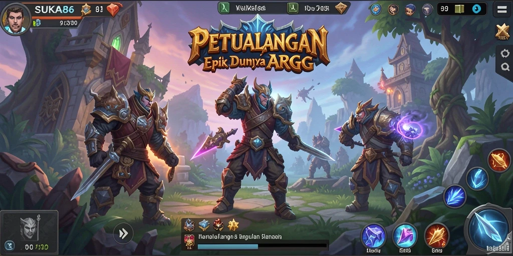 Tampilan gameplay SUKA86 yang epik dalam pertempuran ARPG.