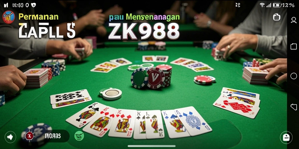 Tampilan gameplay Gaple yang mengasyikkan di ZK988.